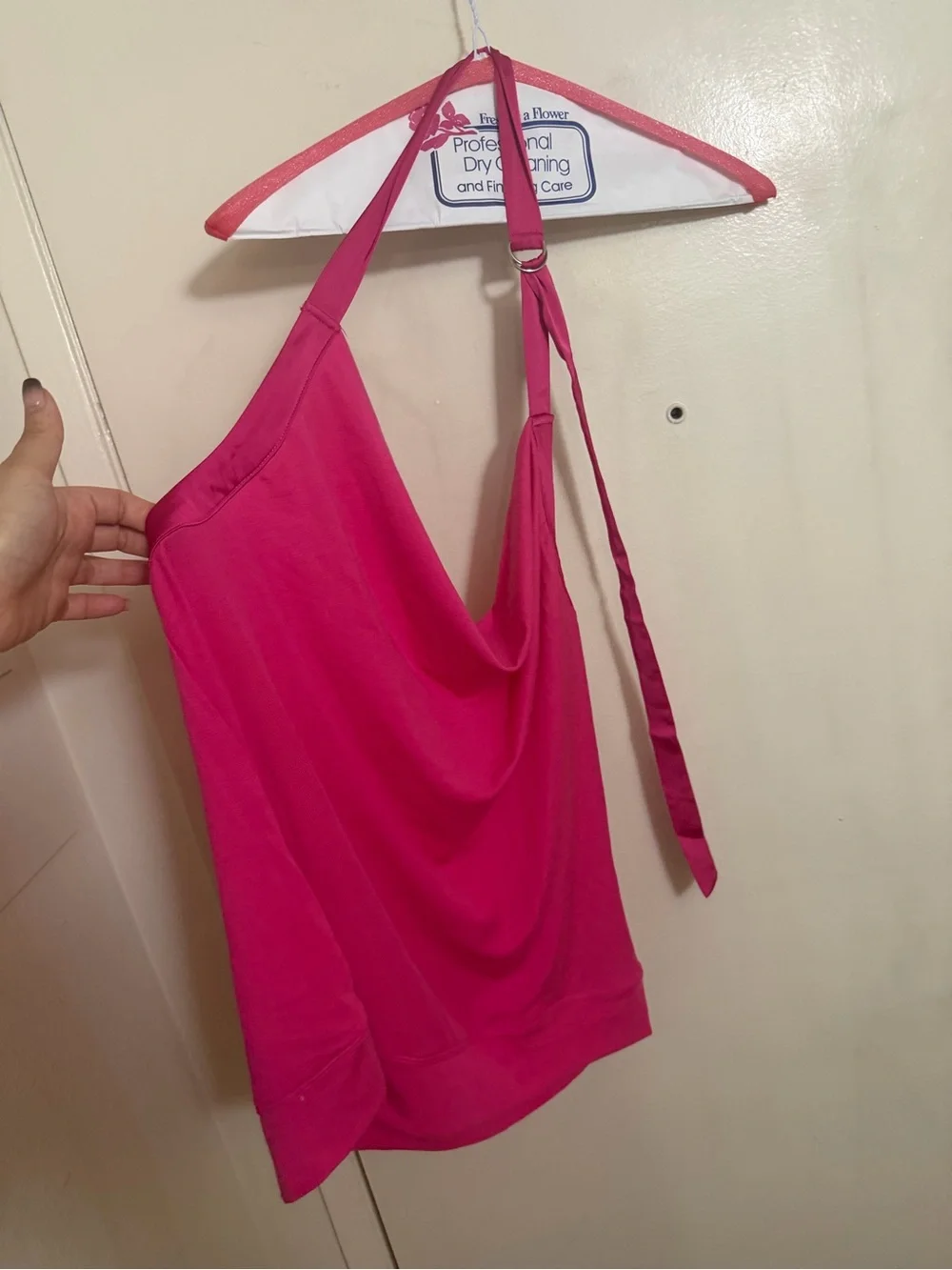 Maeve cowl neck halter top pink XL NWT Anthropologie